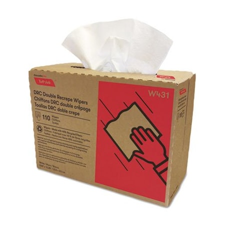 Cascades Pro Cascades, Tuff-Job Double Recrepe Wipers, 9 1/4 X 12 1/2, White, 12PK W431